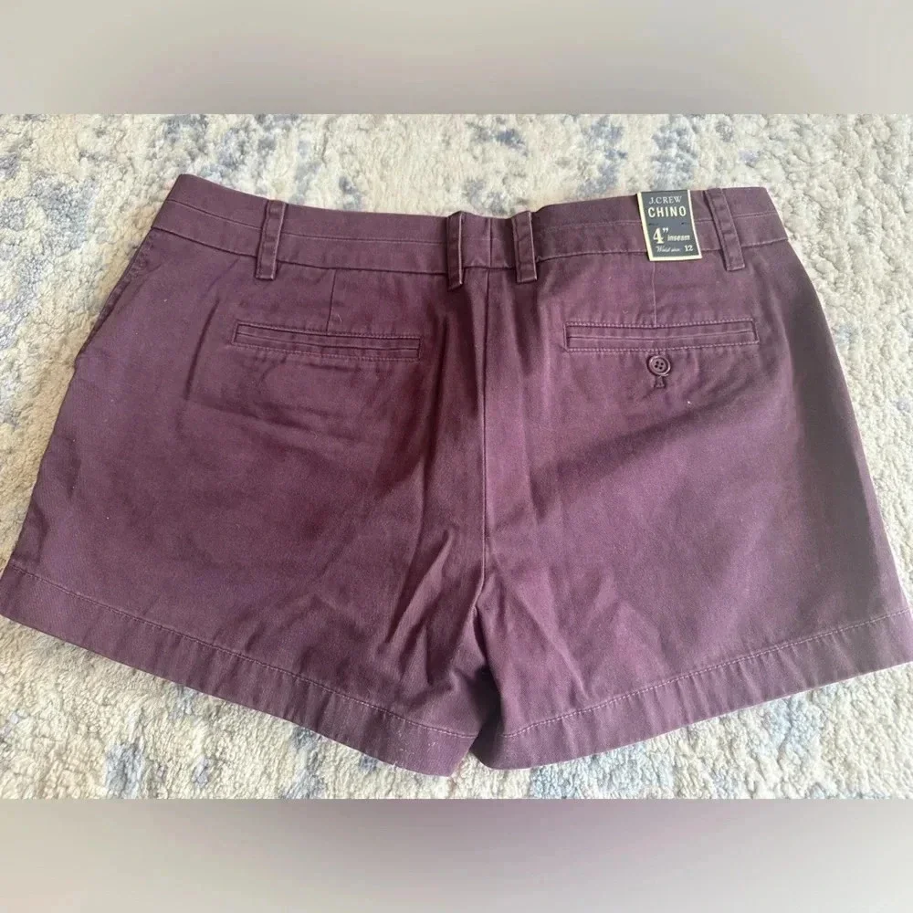 J. Crew Plum Cotton Chino Shorts